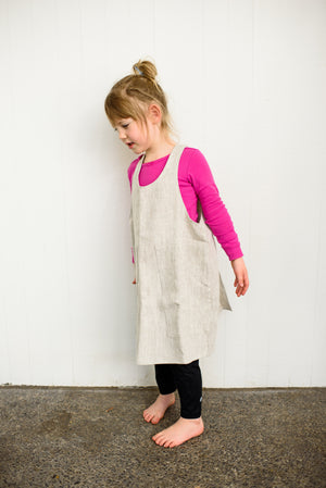 childrens linen pinafore apron portland apron company