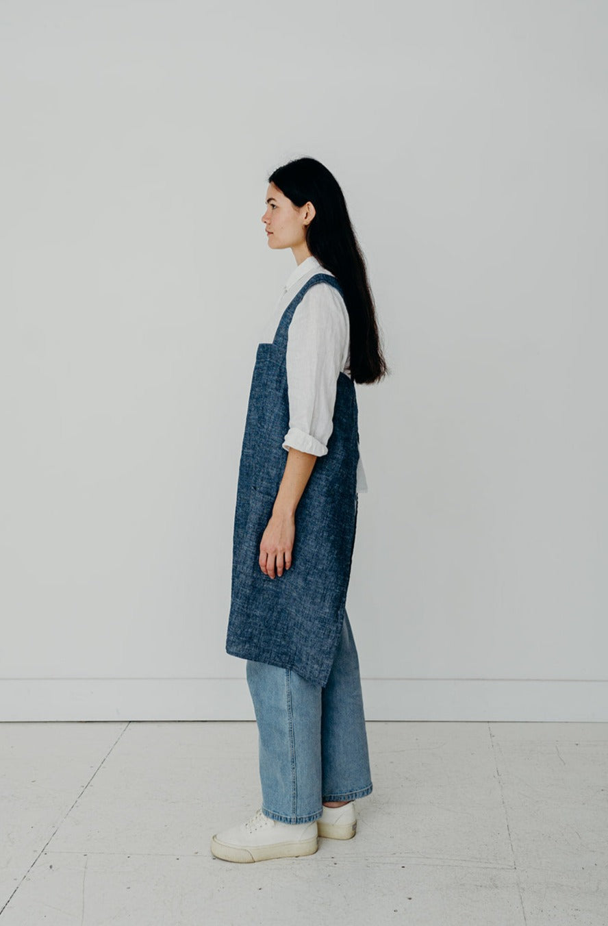 japanese style apron dress ONE PIECE APRON ANNE